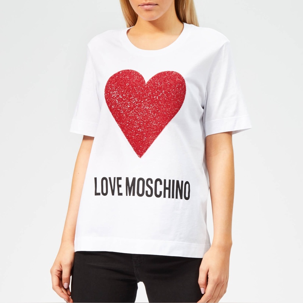 Moschino White Crew Neck Tee